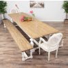 3.6m Ellena Dining Table with 2 Backless Benches & 2 Ellena Chairs or Armchairs - 6