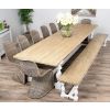  3.6m Ellena Dining Table with 8 Stackable Zorro Chairs & 1 Backless Bench   - 0