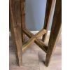 Reclaimed Teak Circular Barstool - 2