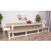 3.6m Ellena Dining Table with 2 Backless Benches & 2 Ellena Chairs or Armchairs - 3
