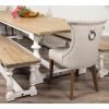 3.6m Ellena Dining Table with 2 Backless Benches & 2 Windsor Ring Back Chairs - 1