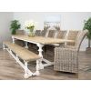3.6m Ellena Dining Table with 5 Latifa Chairs, 2 Armchairs & 1 Backless Bench - 2