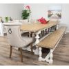 3.6m Ellena Dining Table with 6 Natural Ring Back Chairs & 1 Backless Bench   - 0