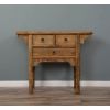 Reclaimed Elm Console Table - 3 Drawer - 1