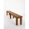 3m Reclaimed Teak Mexico Dining Table with 2 Backless Benches - 4