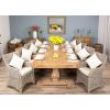 3m Reclaimed Elm Pedestal Dining Table with 8 Donna Chairs - 0