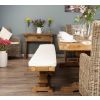 3m Reclaimed Elm Pedestal Dining Table with 5 Latifa Chairs, 2 Latifa Armchairs and 1 Bench  - 2