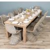 3m Reclaimed Teak Mexico Dining Table with 12 Stackable Zorro Chairs  - 0