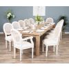 3m Reclaimed Teak Mexico Dining Table with 10 Ellena Chairs & 2 Armchairs  - 4