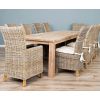 3m Reclaimed Teak Mexico Dining Table with 10 Latifa Chairs & 2 Armchairs  - 2