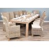3m Reclaimed Teak Mexico Dining Table with 10 Latifa Chairs & 2 Armchairs  - 6