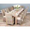 3m Reclaimed Teak Mexico Dining Table with 10 Latifa Chairs & 2 Armchairs  - 0
