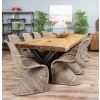 3m Reclaimed Teak Urban Fusion Cross Dining Table with 10 Zorro Dining Chairs - 11