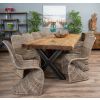 3m Reclaimed Teak Urban Fusion Cross Dining Table with 10 Zorro Dining Chairs - 10