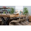 3m Reclaimed Teak Urban Fusion Cross Dining Table with 10 Zorro Dining Chairs - 9