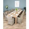 3m Reclaimed Teak Mexico Dining Table with 10 Donna Chairs  - 0
