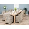 3m Reclaimed Teak Mexico Dining Table with 10 Donna Chairs  - 2