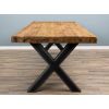 3m Reclaimed Teak Urban Fusion Cross Dining Table with 8 Scandi Armchairs - 23