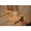 50cm Teak Circular Folding Table with 2 Classic Folding Chairs - 3