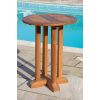 60cm Teak Circular Pedestal Table with 2 Marley Chairs - 6