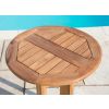 60cm Teak Circular Pedestal Table - 2