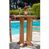 60cm Teak Circular Pedestal Table - 1