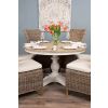 1.3m Country Pedestal Dining Table with 6 Latifa Chairs  - 3