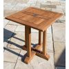 70cm Teak Square Pedestal Table - 7