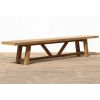 2.6m Reclaimed Teak Bali Outdoor Dining Table With 2 Backless Benches - 4