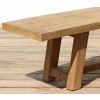 2.6m Reclaimed Teak Bali Outdoor Dining Table With 2 Backless Benches - 3