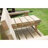 Swedish Redwood Rustic Bench with Removable Drinks Table - 3