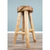 Alpine Chunky Teak Barstool - 1