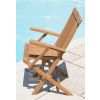 70cm Teak Square Folding Table with 4 Classic Folding Chairs / Armchairs - 15
