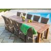 3m Reclaimed Teak Outdoor Open Slatted Table with 10 Latifa Chairs - 0