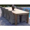 3m Rustic Reclaimed Teak Open Slat Dining Table with 8 Donna Chairs  - 1