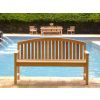 Contemporary Teak Garden Bench - 0