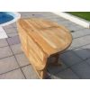 1.4m Teak Circular Gateleg Table with 6 Marley Chairs - With or Without Arms - 3