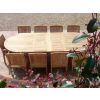 1.1m x 1.9m-2.7m Teak Oval Double Extending Table with 8 Marley Chairs and 2 Armchairs - 4