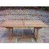 1.9m Teak Rectangular Pedestal Table with 8 Marley Chairs  - 2