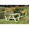 Swedish Redwood A Frame Picnic Bench with Backrests - 0