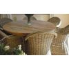 1.5m Reclaimed Teak Circular Pedestal Dining Table with 6 Riviera Chairs - 6