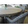 1.5m Reclaimed Teak Circular Pedestal Dining Table with 6 Riviera Chairs - 5