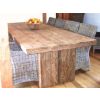 3m Reclaimed Teak Tangerang Dining Table with 8 Donna Chairs - 1