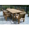 2.4m Douglas Fir Woodland Table with 6 Woodland Armchairs - 0