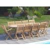 1m x 1.8m-2.4m Teak Oval Extending Table with 8 Kiffa Folding Chairs & 2 Armchairs - 0