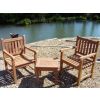Traditional Teak Garden Armchairs and Coffee Table Set - 2