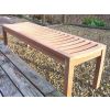 Backless Teak Garden Bench - 5