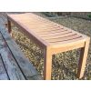 Backless Teak Garden Bench - 8