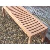 Backless Teak Garden Bench - 7