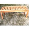 Backless Teak Garden Bench - 3